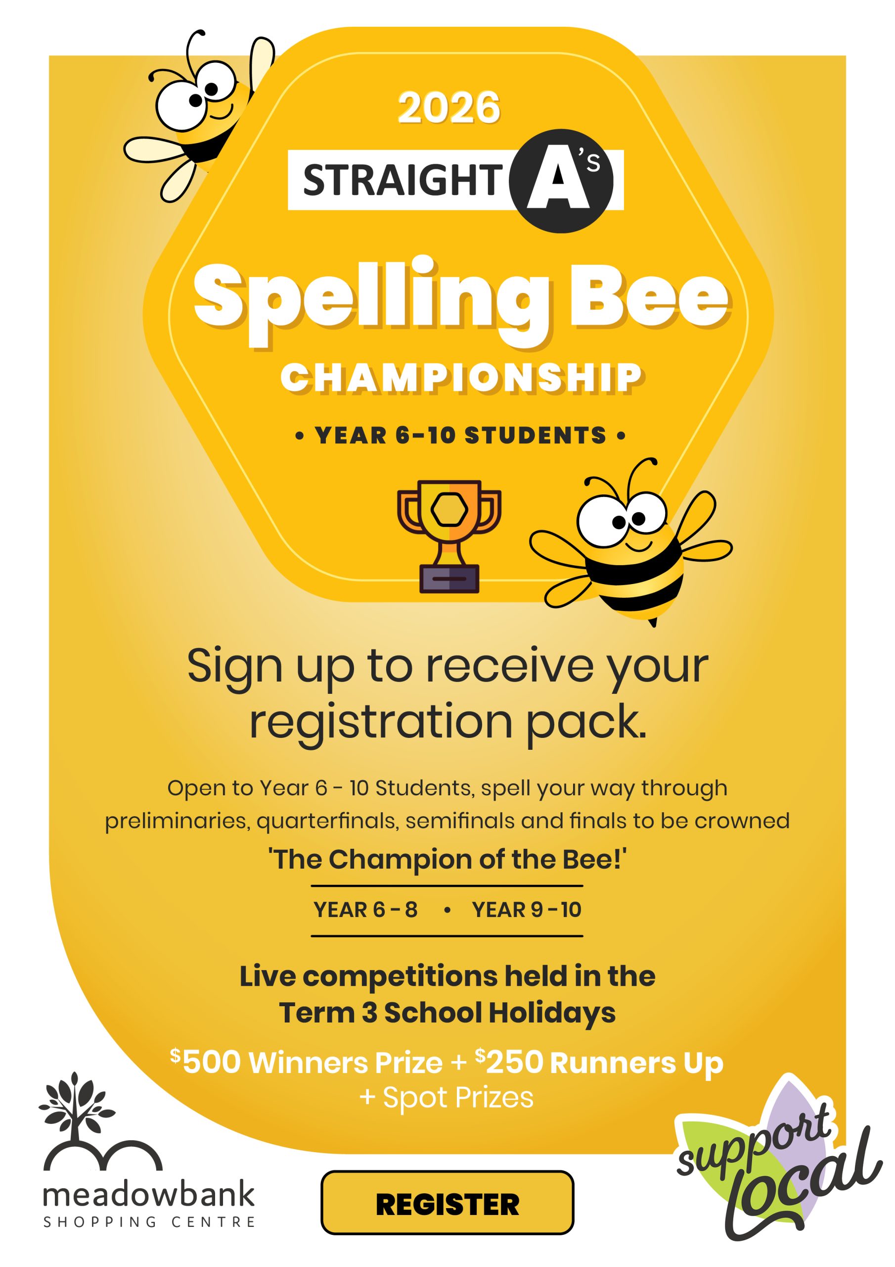 Straight A's_Spelling Bee_Register Little Scientists at Meadowbank July School Holidays